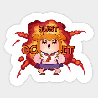 Just do it Pop Team Epic Sticker